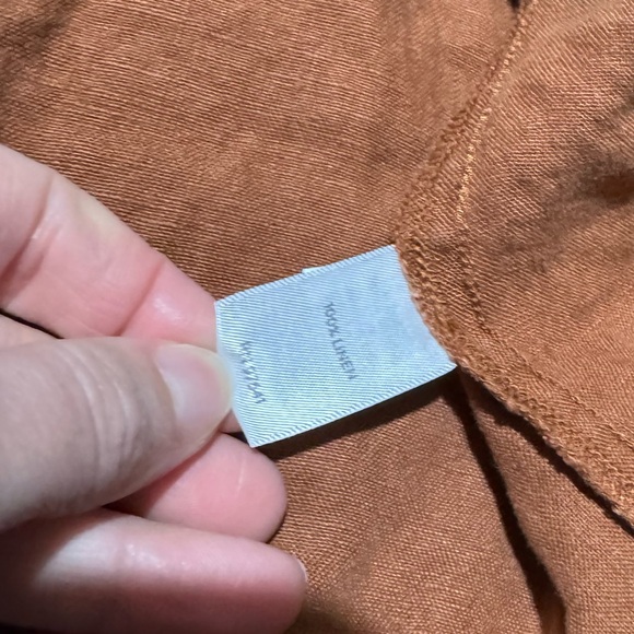 J Jill 100% Linen Jacket Size 2X Love Linen Burnt Orange Boho Fall Western - Picture 3 of 7